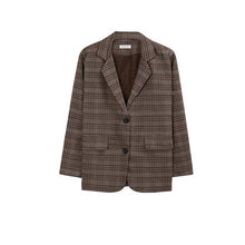 Load image into Gallery viewer, Mozuleva 2020 Retro Plaid Blazer Set Single-breasted Jacket & Pencil Skirt 2 Pieces Skirt Suit Female Office Ladies Blazer Suit