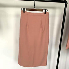 Load image into Gallery viewer, Toppies 2020 Spring Women Blazer Suits Doule Breasted Pink Blazer High Waist Skirt Office Lady Sets